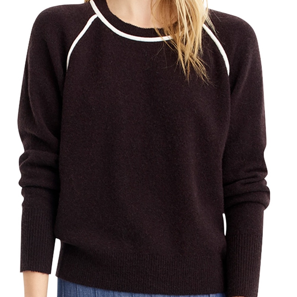plain black sweater with white outline